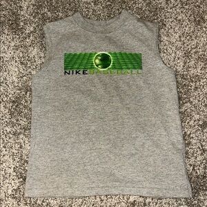 Nike Gray and Green Baseball Tank